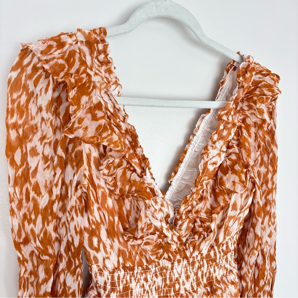 NWT Anthropologie The Odetta Ruffled VNeck Maxi Dress Boho Floral Long Sleeve XS - Picture 7 of 14